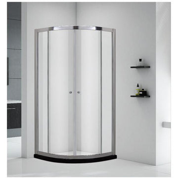 Walk-in Shower Tempered Glass Door , Stainless Steel Frame 35.5''x35.5''x75'' BWS-1012 - Paradise Decor - TX