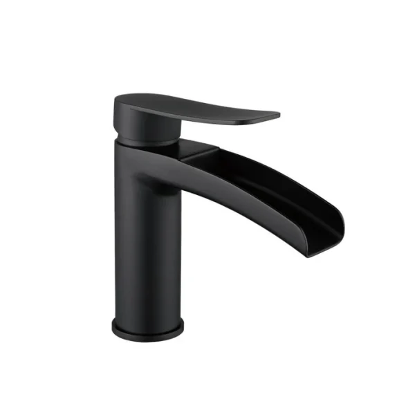 Bathroom Basin Faucet, One Hole One Handle Waterfall Modern Bathroom Faucet, with Water Supply Line JQ-1001LS