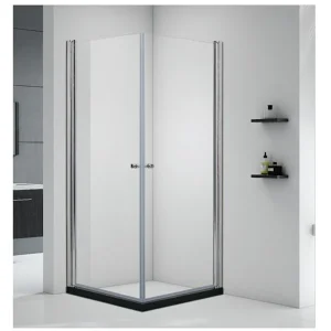 Walk-in Shower Tempered Glass Door , Stainless Steel Frame 29.5''x29.5''x73'' BWP-1002S